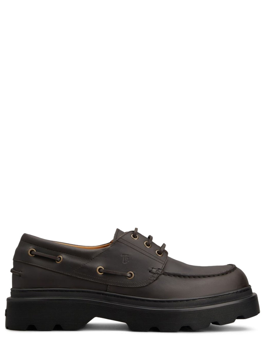 Boat Loafers Brown Calf Leather