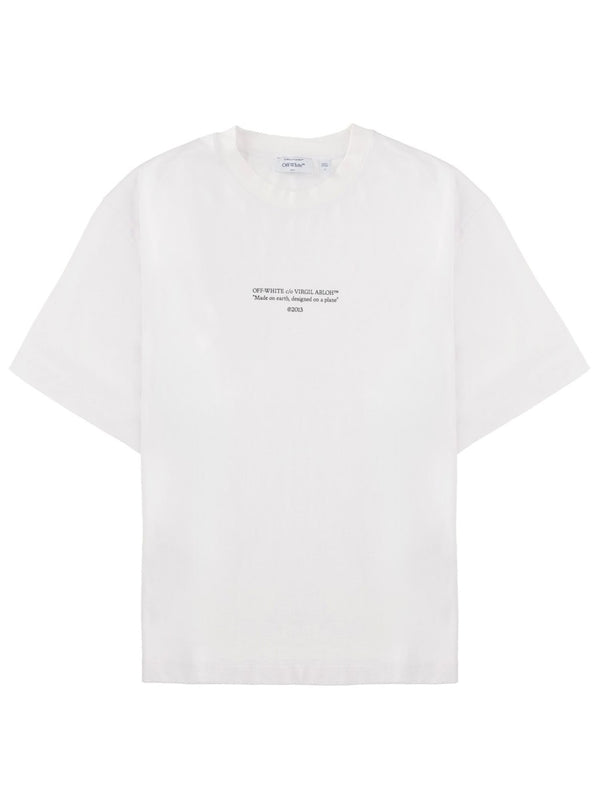 T-Shirt With Logo White Cotton T-shirts