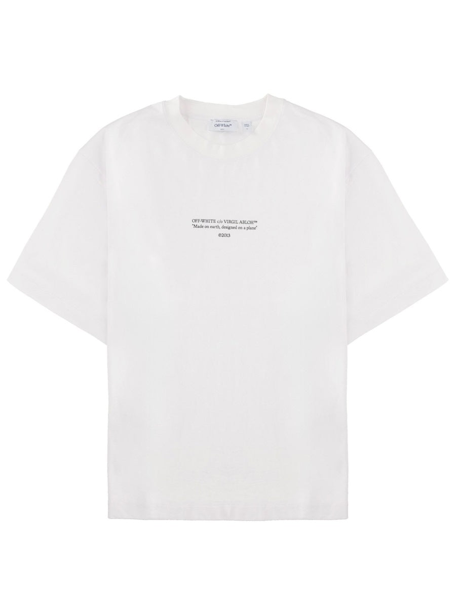 T-Shirt With Logo White Cotton T-shirts
