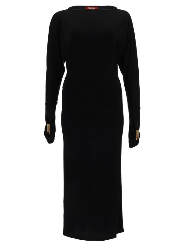 Draped Dress Salvo Black Viscose