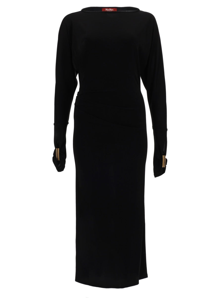 Draped Dress Salvo Black Viscose
