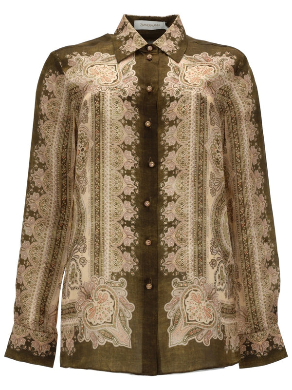 Silk Shirt Luna Green