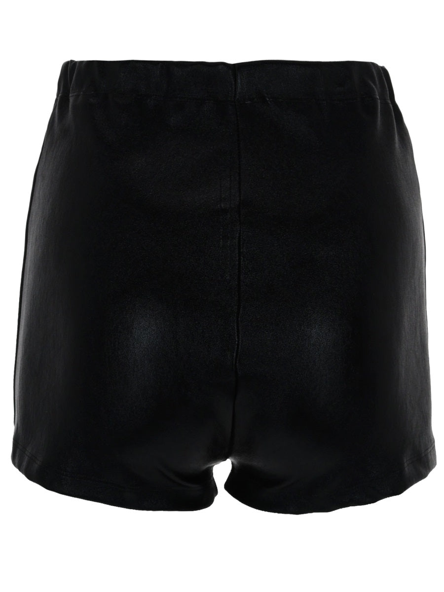 Shorts Dirt Bolan Cut-Off Black Leather Cotton Spandex