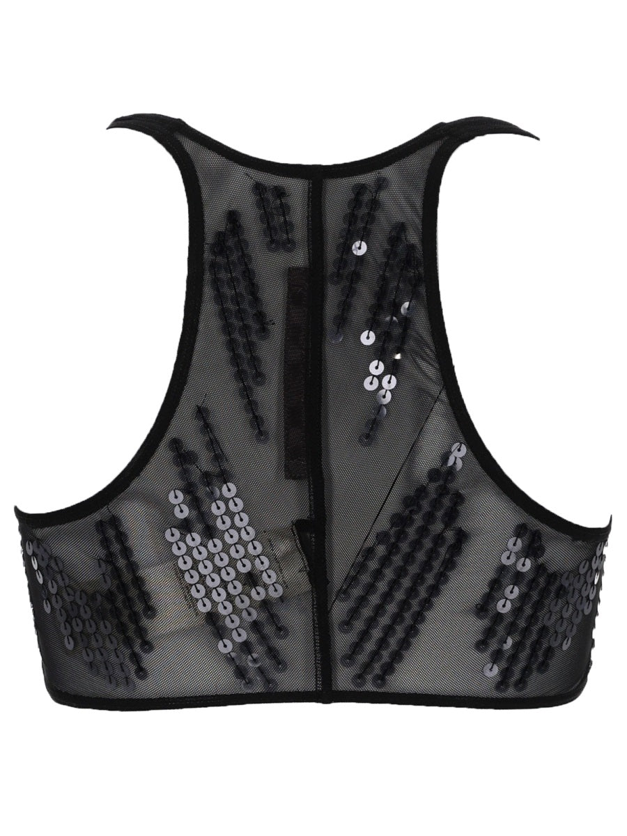 Top Unhorny Black Nylon Tops