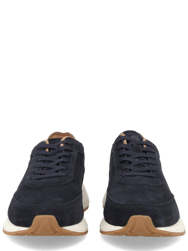Sneakers Vinston Blue Cow Hide Leather Trainers