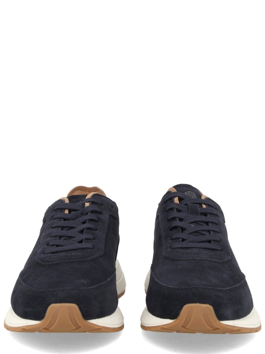 Sneakers Vinston Blue Cow Hide Leather Trainers