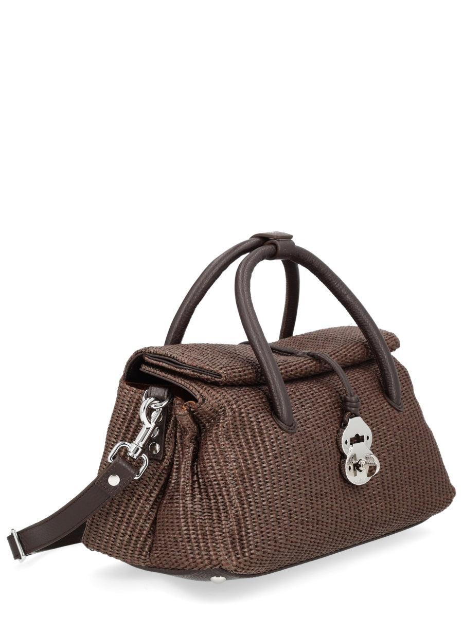 Handbag Dotta Vimini Brown Polyester Handbags