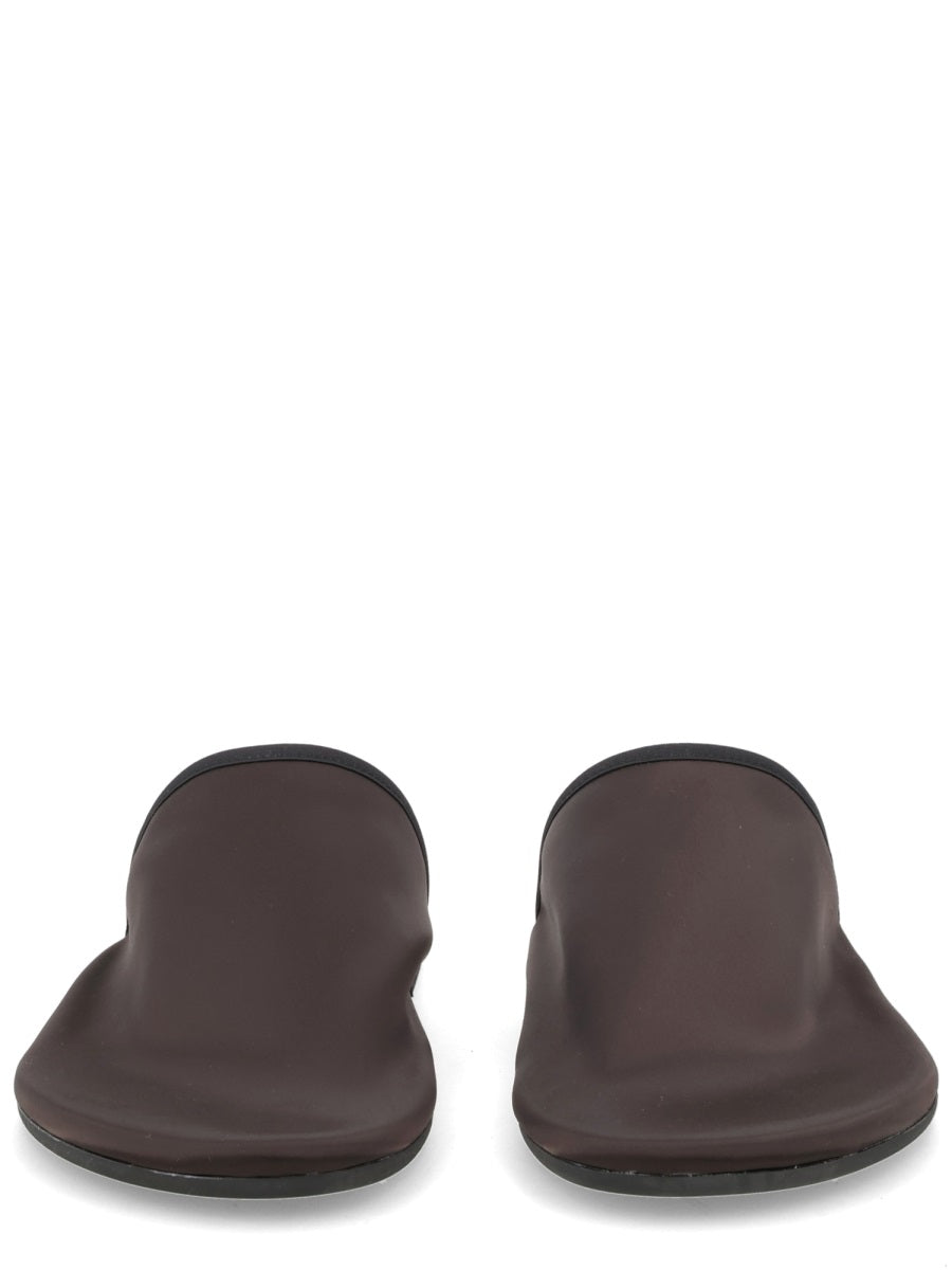 Mules Satin Brown Polyamide