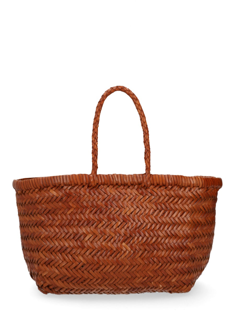 Leather Handbag Triple Jump Brown Handbags