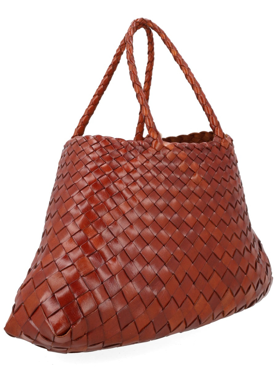 Leather Shoulder Bag Santa Croce Brown