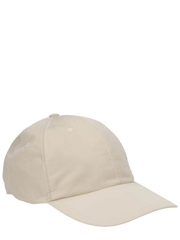 Baseball Cap With Logo Ivory Polyamide Hat