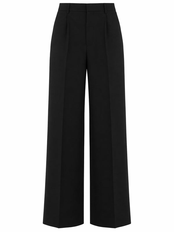Wide-Leg Trousers Lola Black Virgin Wool
