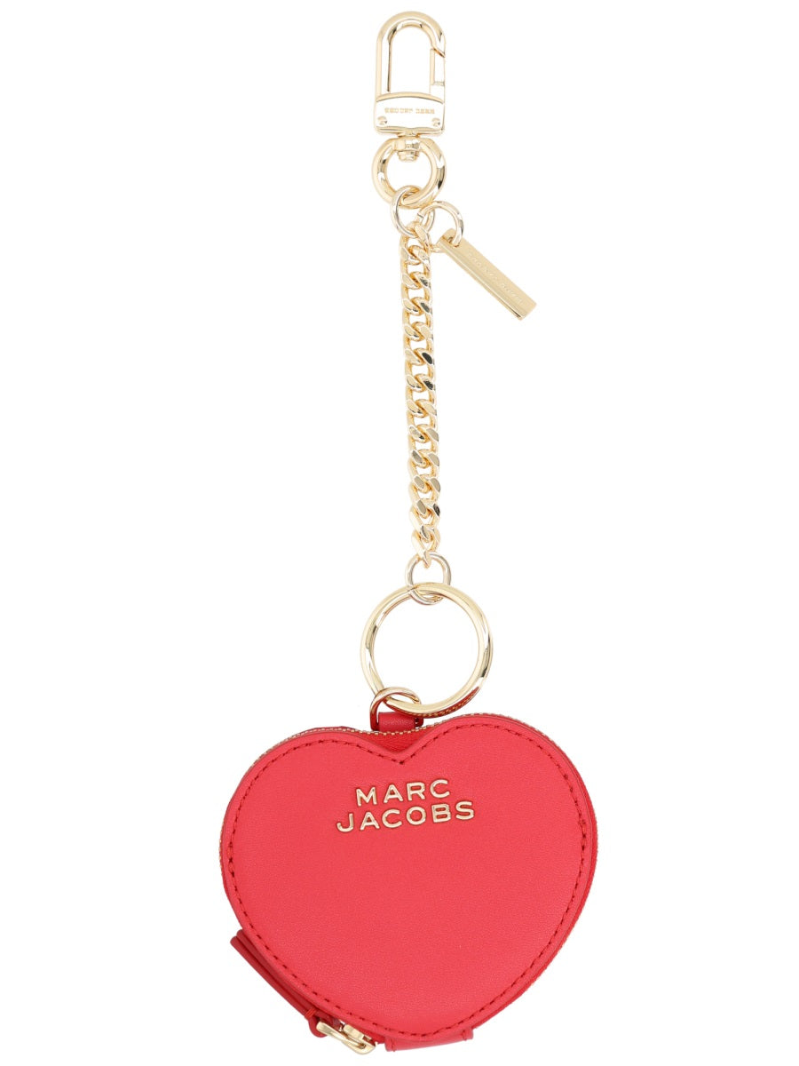 Bag Charm Heart Pouch Red Leather Cow Accessories