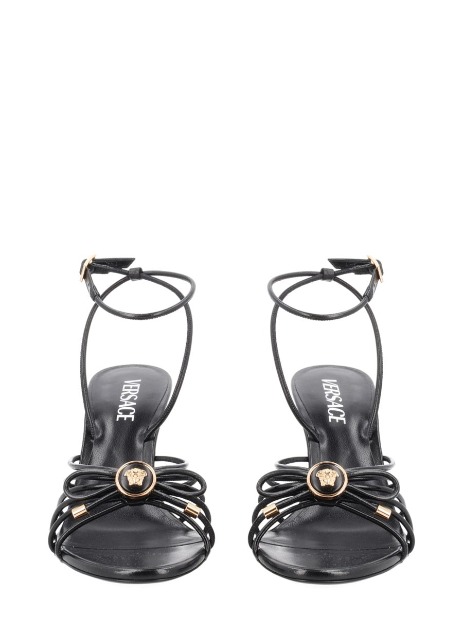Sandal Opera Bow Black Lamb Leather