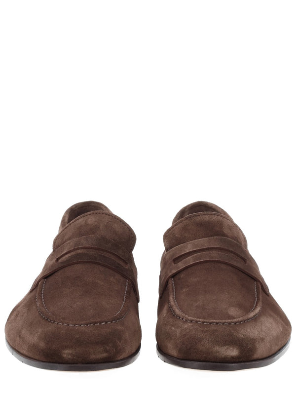 Suede Moccasins Brown Calf Leather Loafers