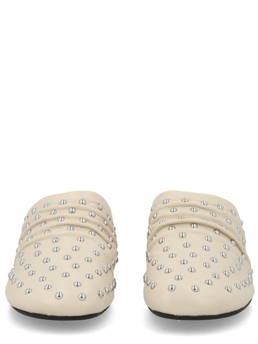 Mules Eloise White Calf Leather