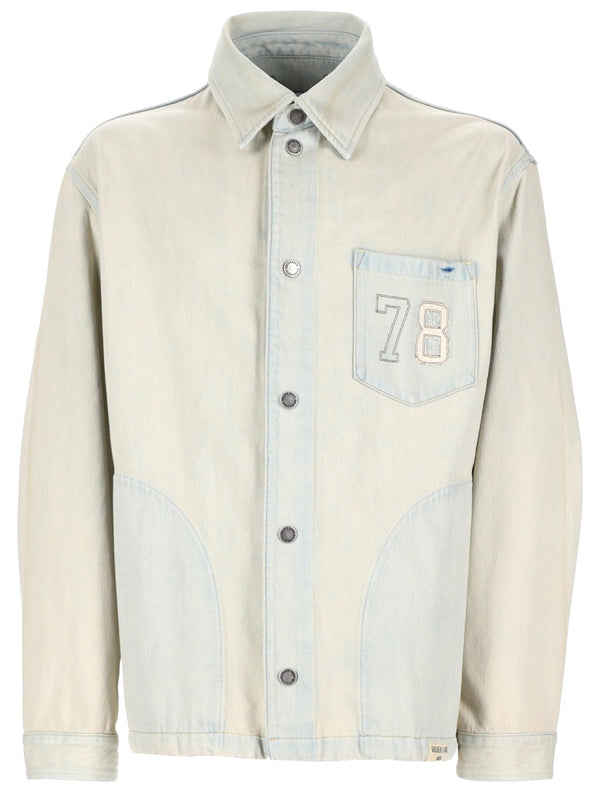 Denim Jacket Beige Cotton