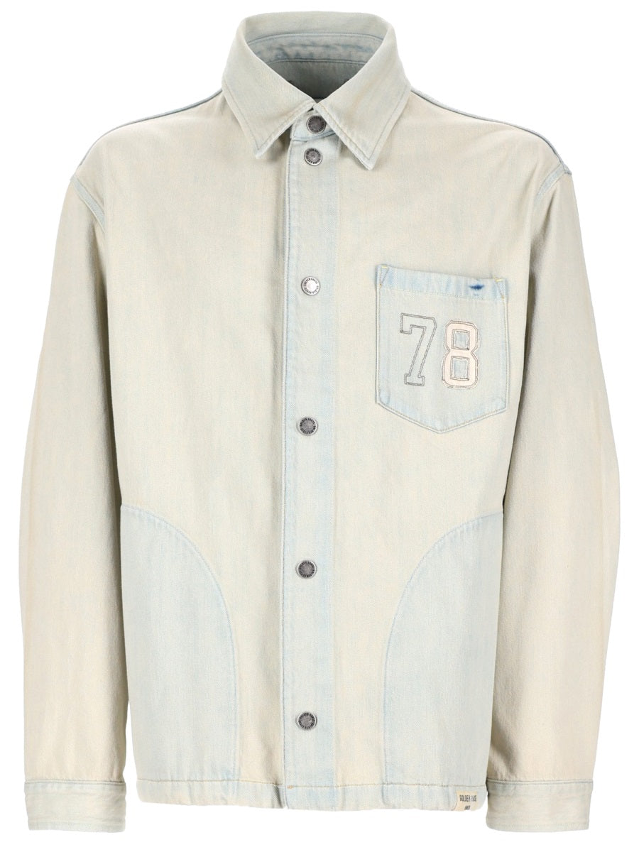 Denim Jacket Beige Cotton
