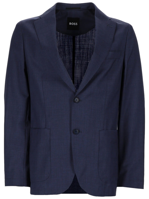 Jacket P-Hanry Blue Virgin Wool