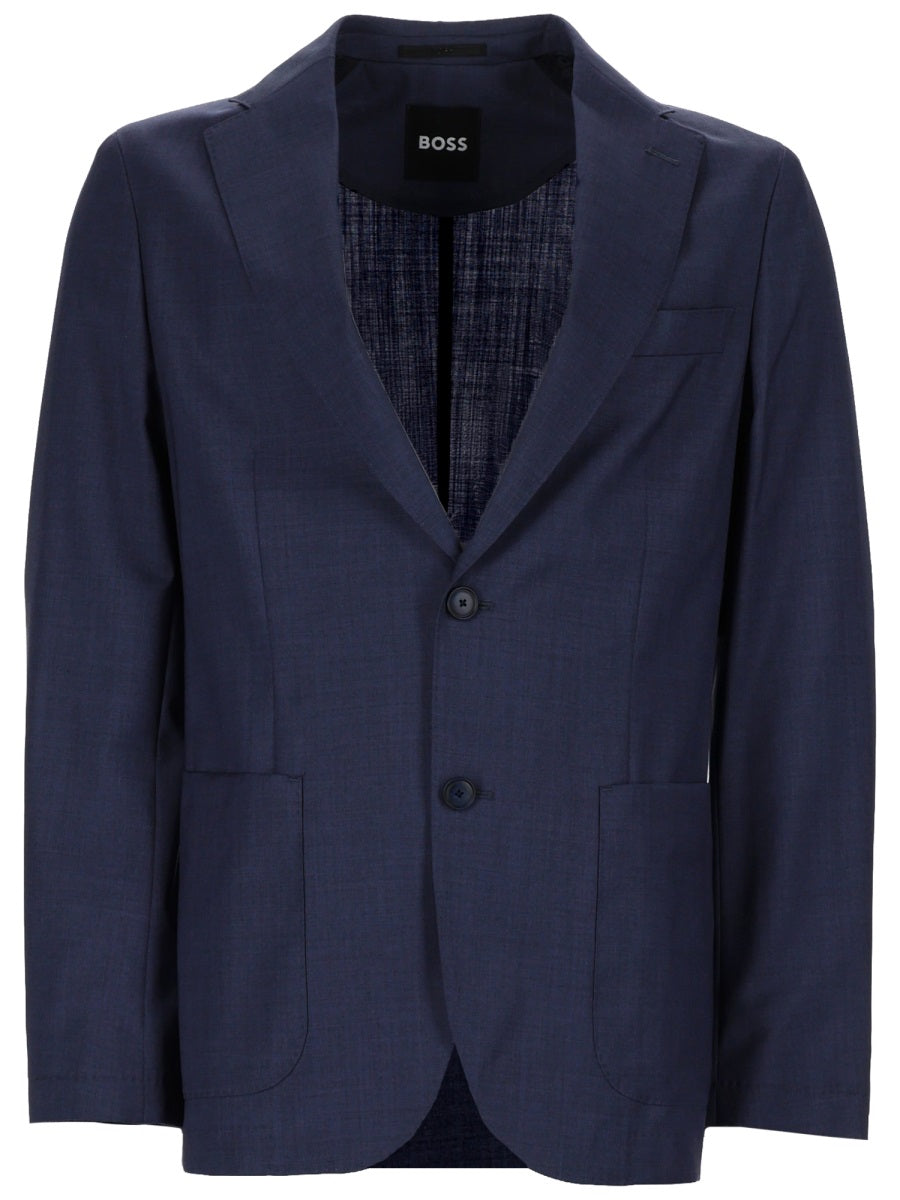 Jacket P-Hanry Blue Virgin Wool