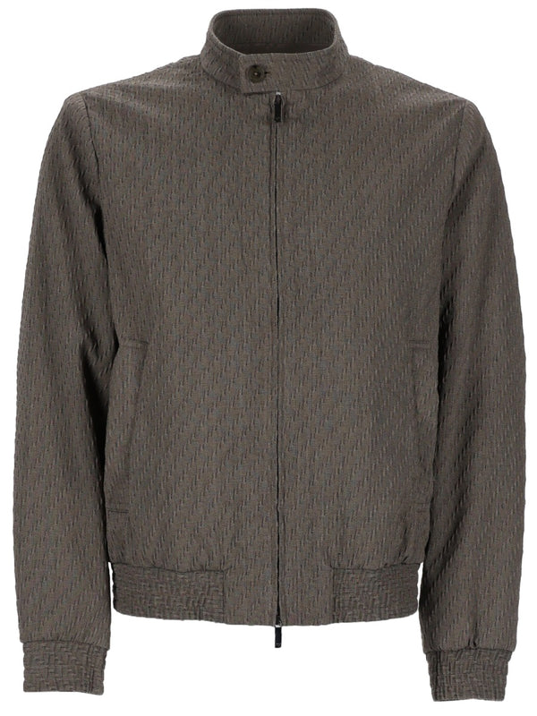 Blouson Jacket Grey Virgin Wool
