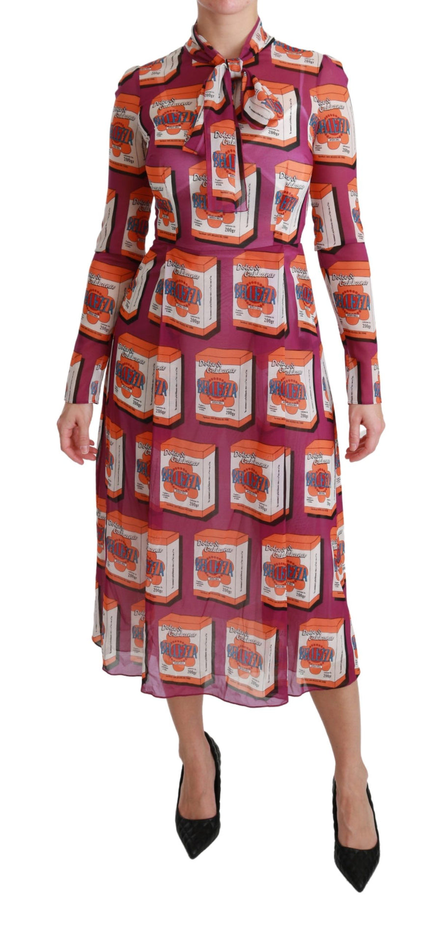 Dolce & Gabbana 95% Silk dress in purple