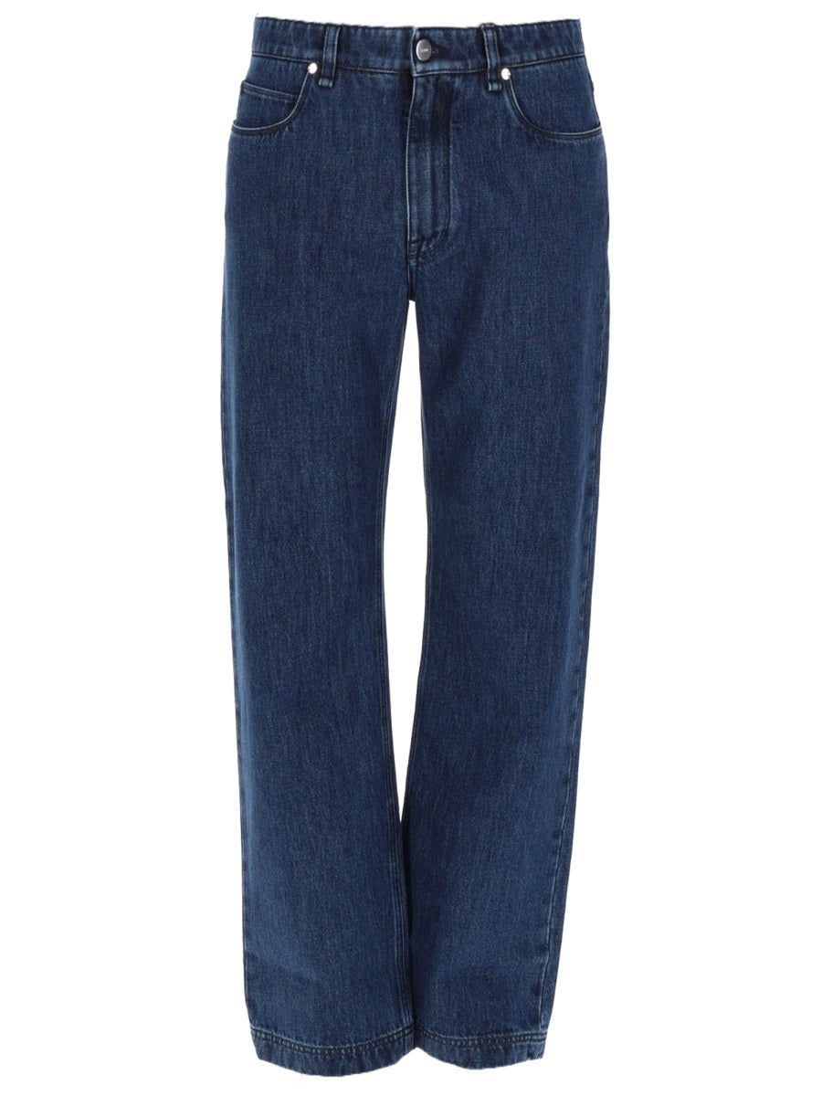 Regular Fit Jeans Blue Cotton