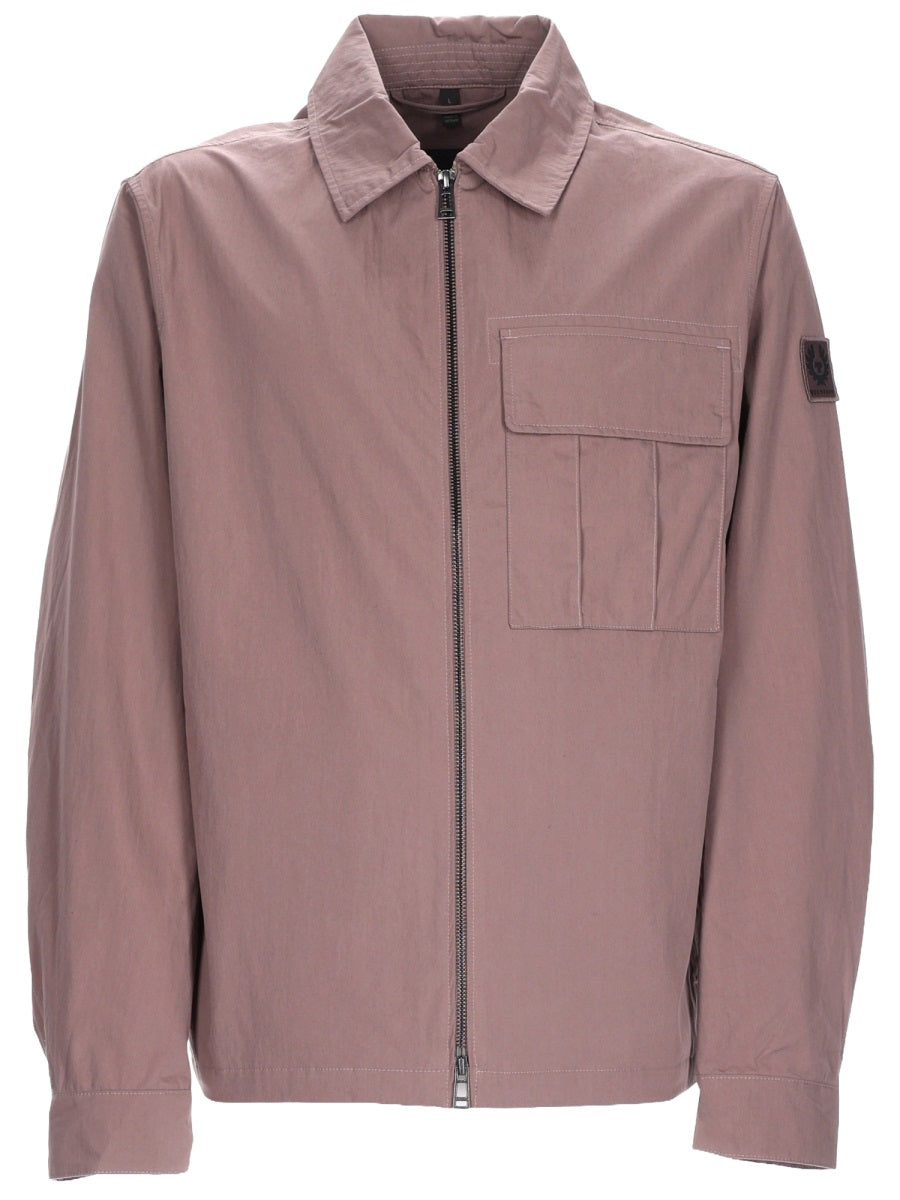 Cargo Overshirt Beige Cotton Jacket