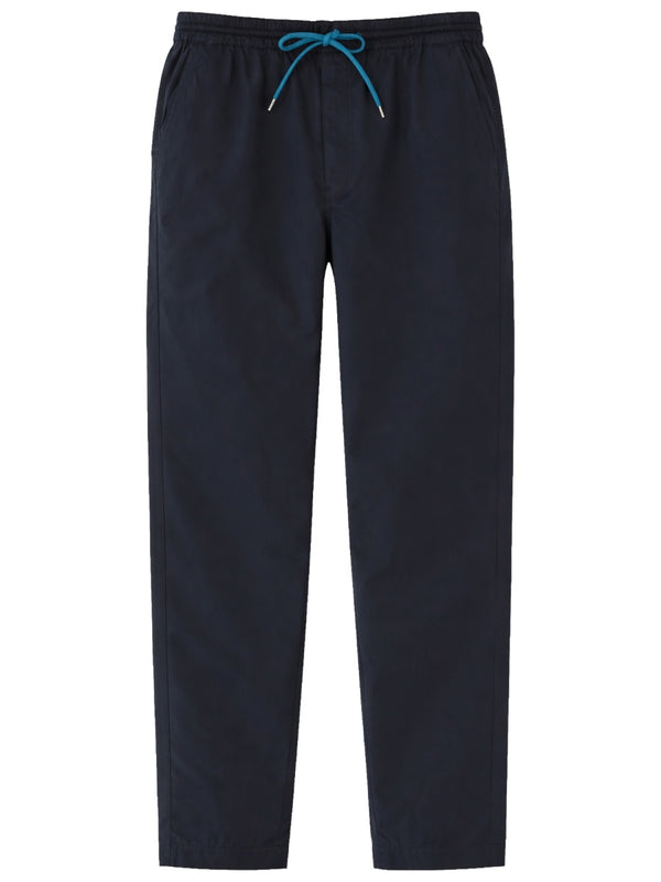 Trousers Cotton-Blend Blue Cotton Polyamide