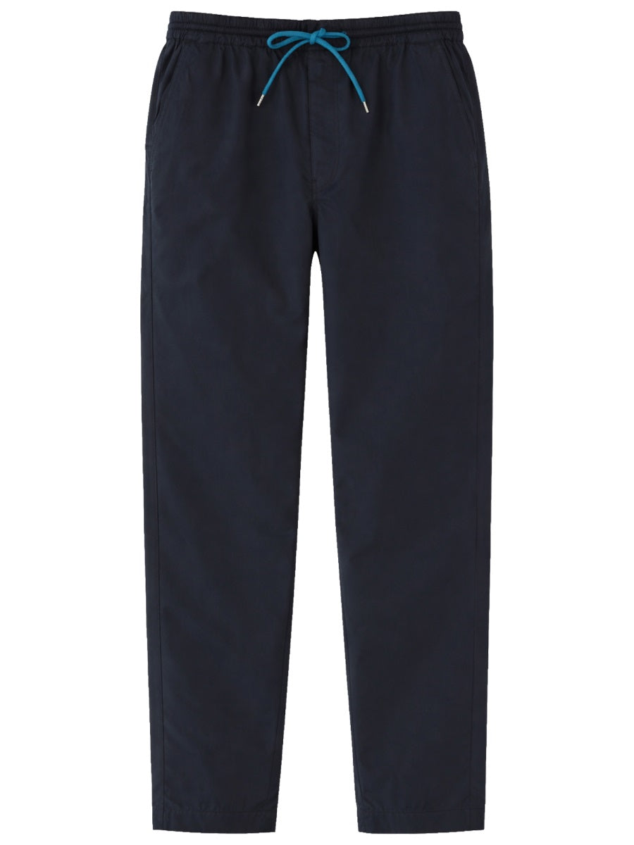 Trousers Cotton-Blend Blue Cotton Polyamide