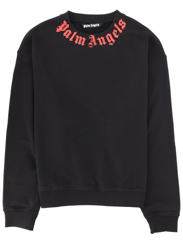 Logo Sweatshirt Black Cotton Sweatshirts
