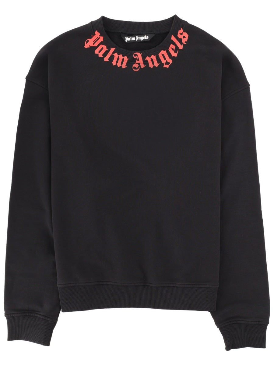 Logo Sweatshirt Black Cotton Sweatshirts