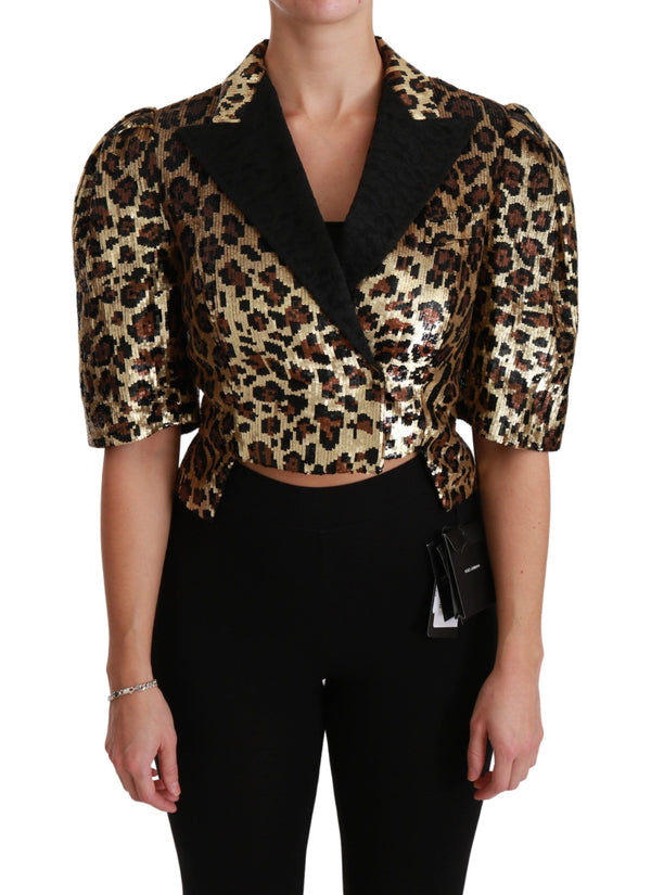Dolce & Gabbana 64% PVC blazer in gold