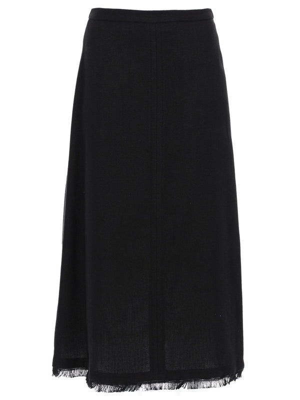 Skirt Fiocchi Black Linen-Blend