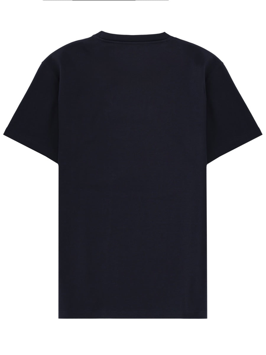 T-Shirt With 3d Logo Blue Cotton T-shirts