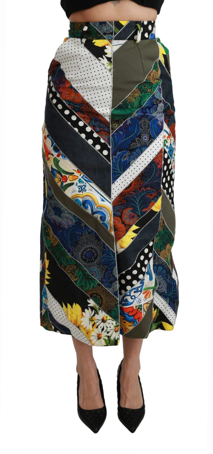 Dolce & Gabbana 45% Silk skirt in multicolor — view 2