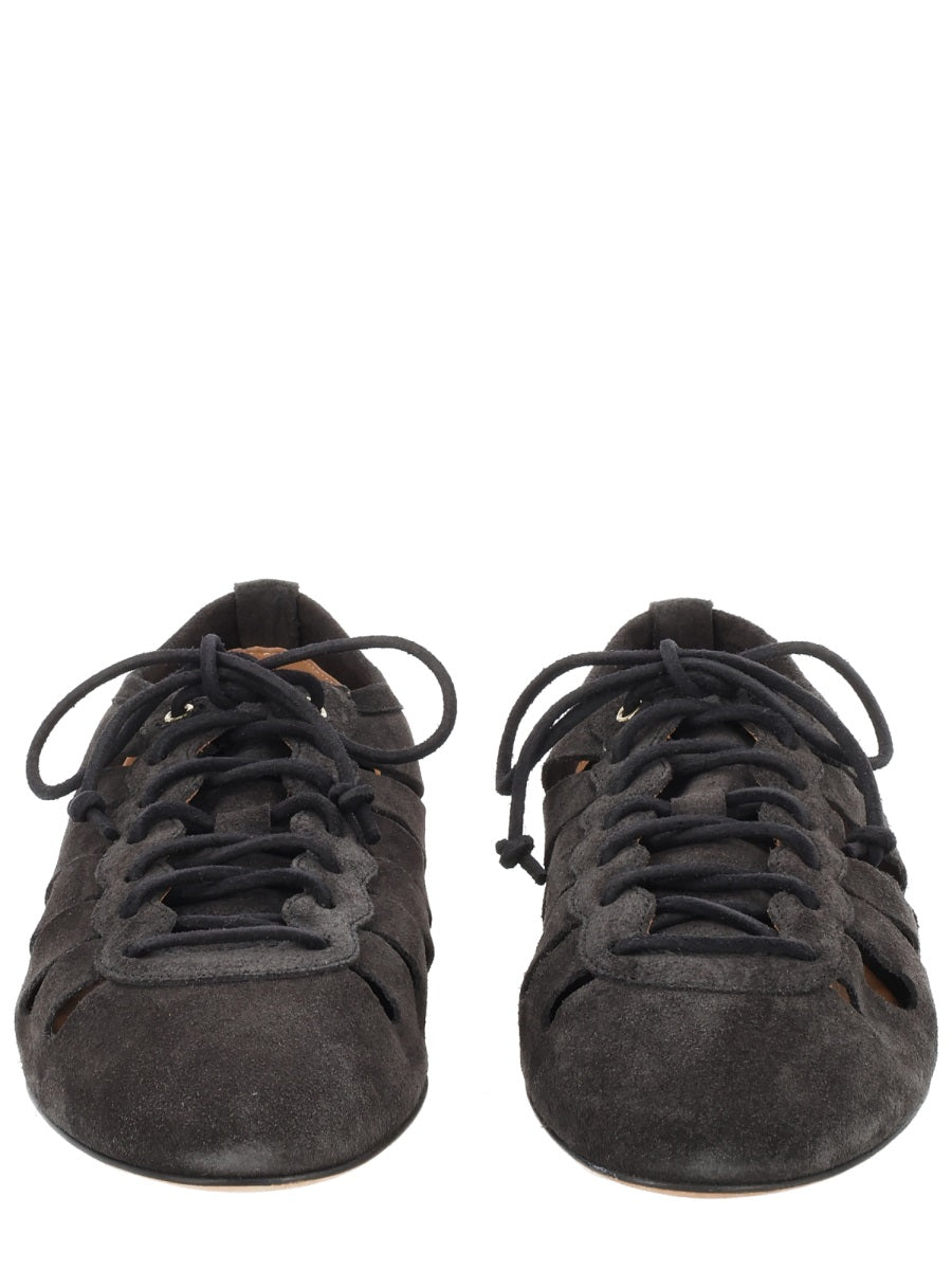 Ballerina Leyza Black Leather Calf Shoe
