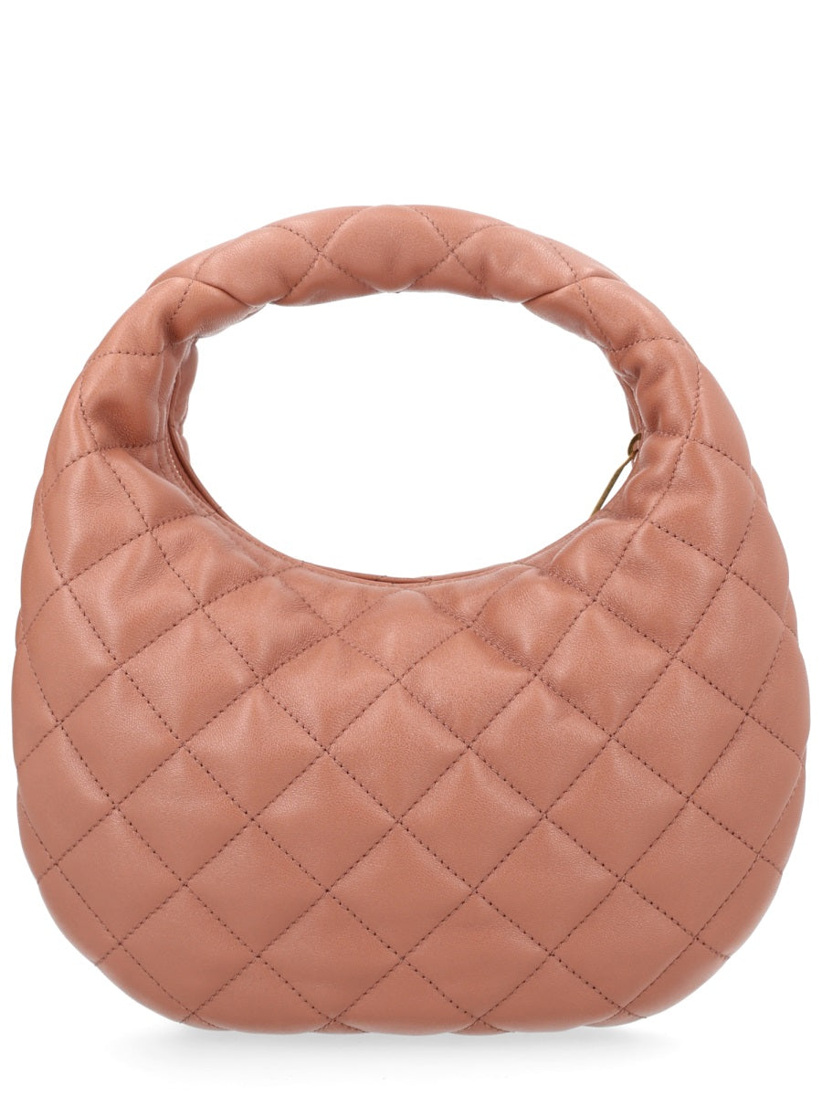 Shoulder Bag Icarino Brown Domesticated Lamb Leather