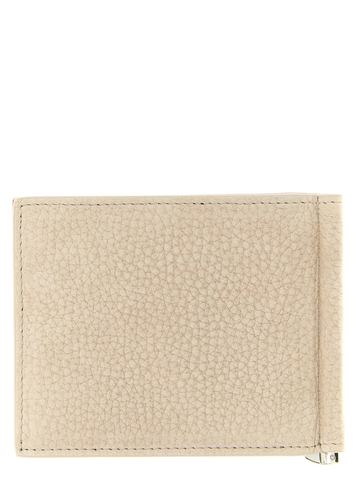 Mooncrest wallet Beige Calfskin Leather (bos Taurus) Wallets, Card Holders