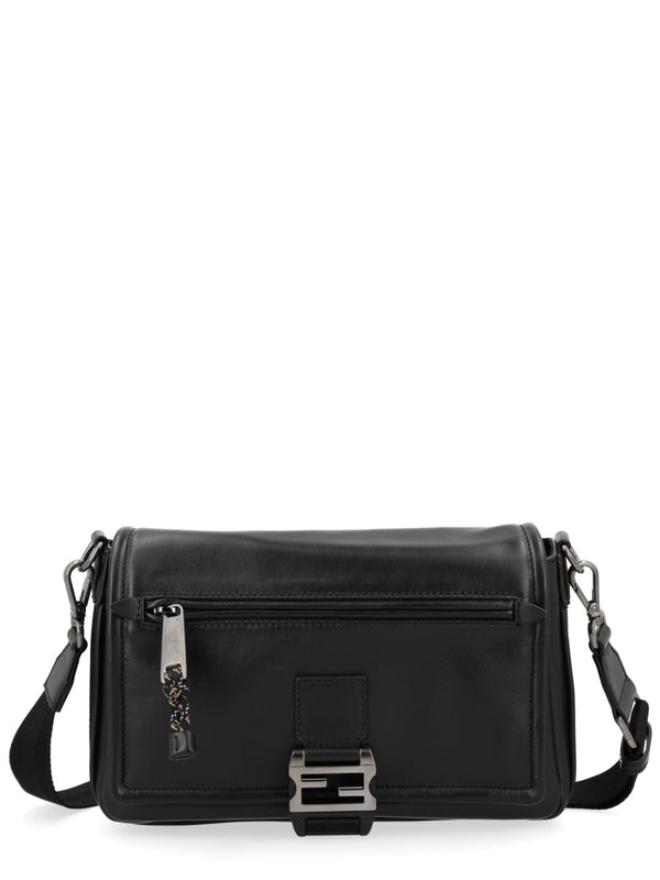 Messenger Bag Flux Leather Black Calf Shoulder