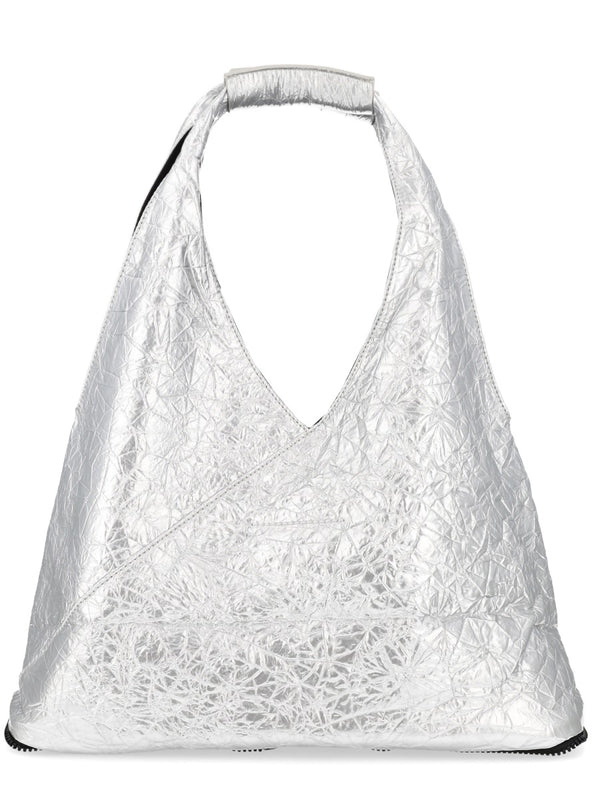 Handbag Japanese Foldable Silver Polyurethane Handbags