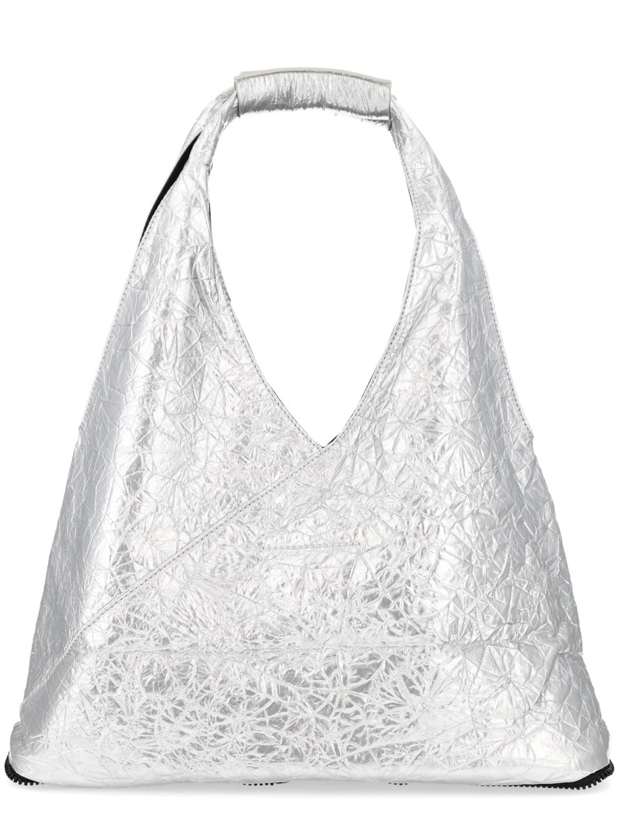 Handbag Japanese Foldable Silver Polyurethane Handbags