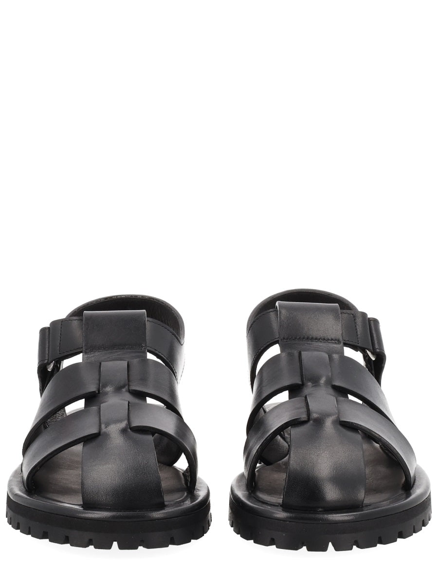 Sandals Sandom Black Calf Leather