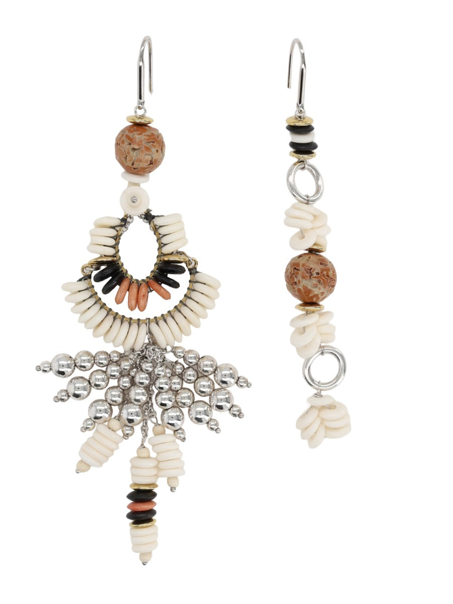 Earrings Lyna Asymmetric Multicolour Brass