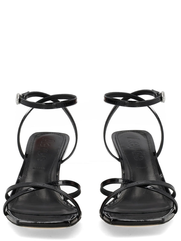 Sandals Edith Black Calf Leather