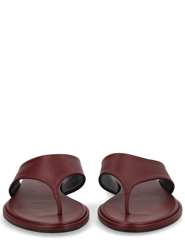 Thong Sandals Amaya Bordeaux Nappa Leather