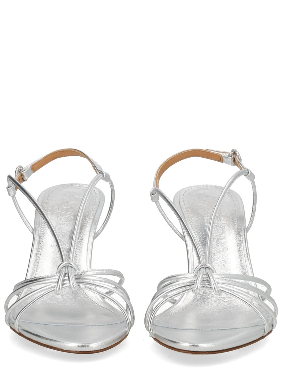 Sandal Solange Silver Laminated Nappa Leather