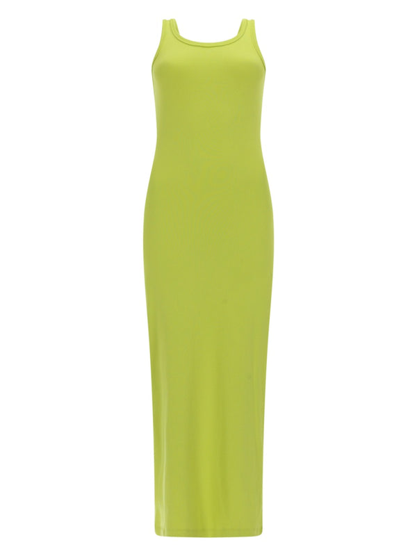 Long Dress Viscose Yellow