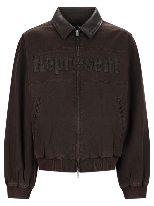 Bomber Jacket Trucker Brown Cotton
