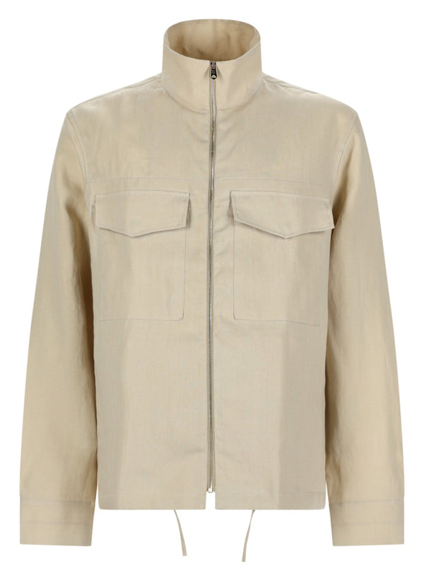 Overshirt Jacket Beige Linen
